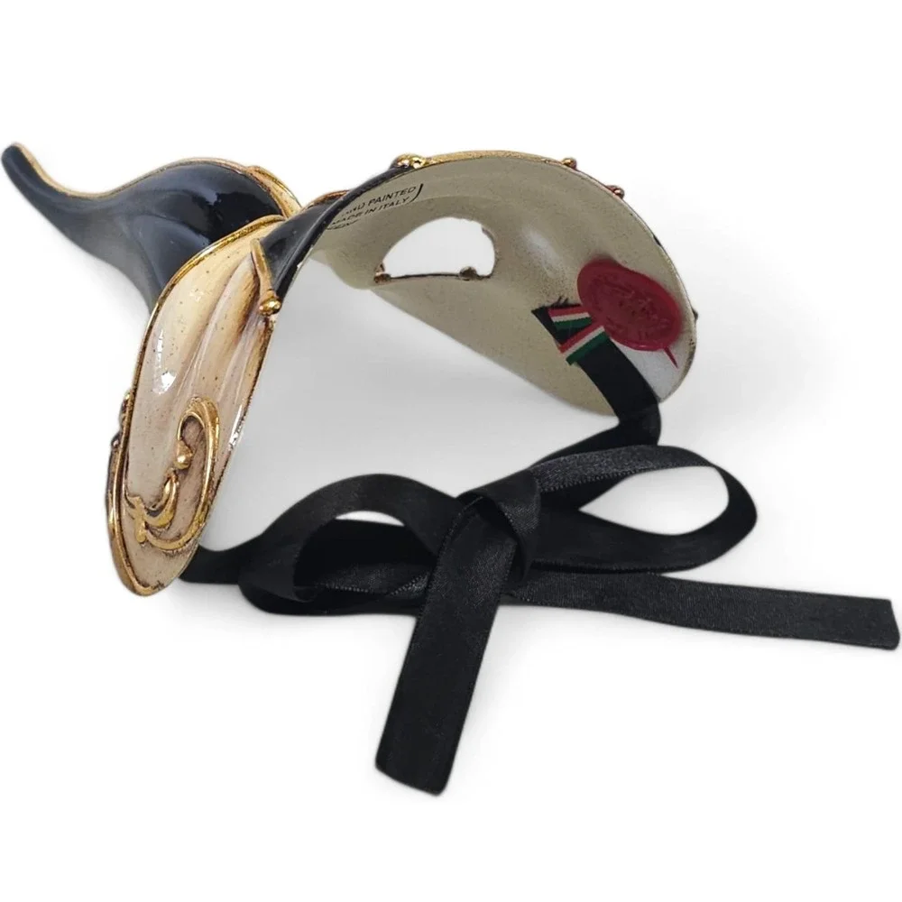 Venetian Plague Doctor Mask Medico Della Peste Hand Paint Italy Maschera Galeone